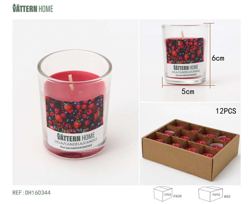 Candela Profumata in Bicchiere – Fragranza Frutti di Bosco