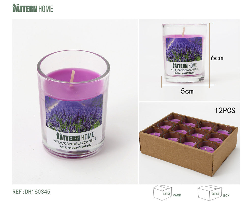 Candela Profumata in Bicchiere – Fragranza Lavanda