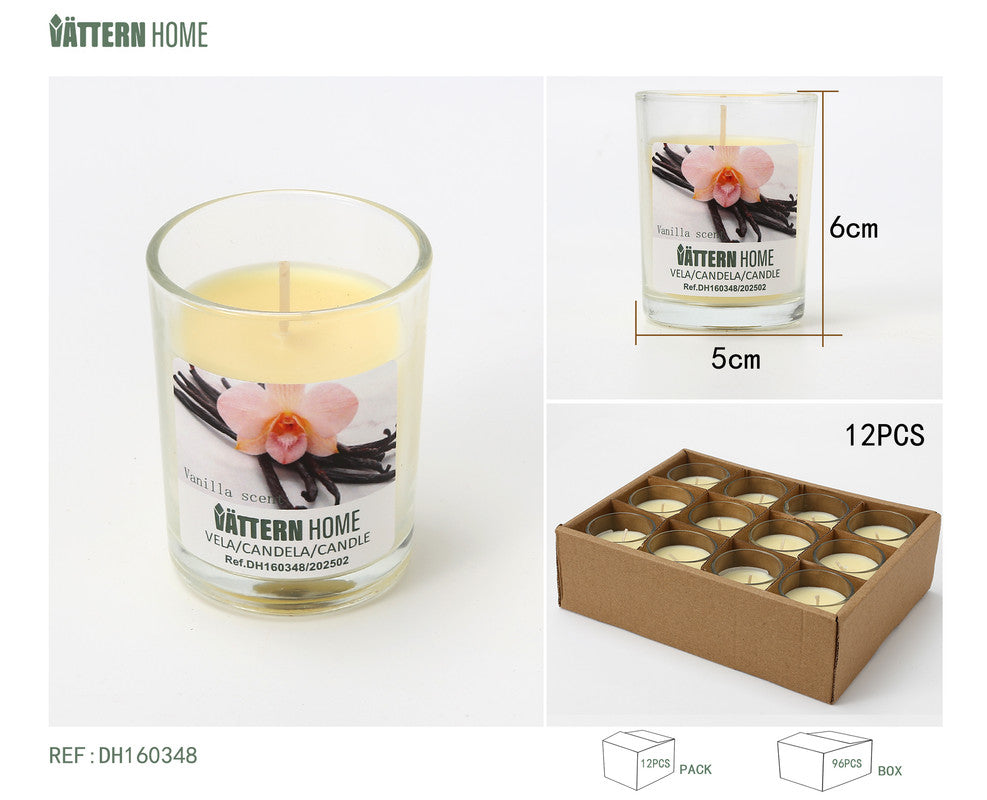 Candela Profumata in Bicchiere – Fragranza Vaniglia