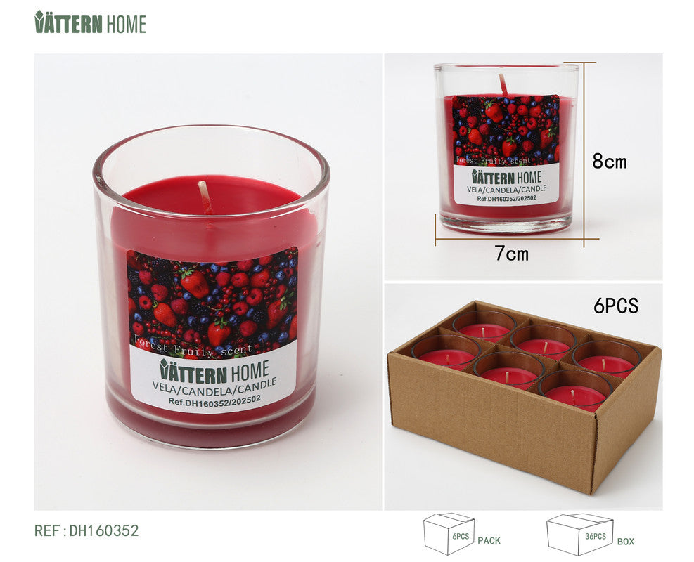 Candela Profumata in Bicchiere – Fragranza Frutti di Bosco