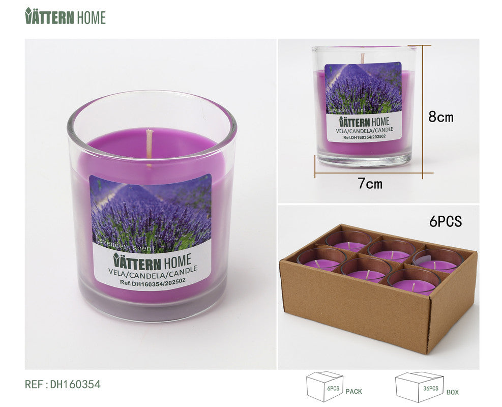Candela Profumata in Bicchiere – Fragranza Lavanda