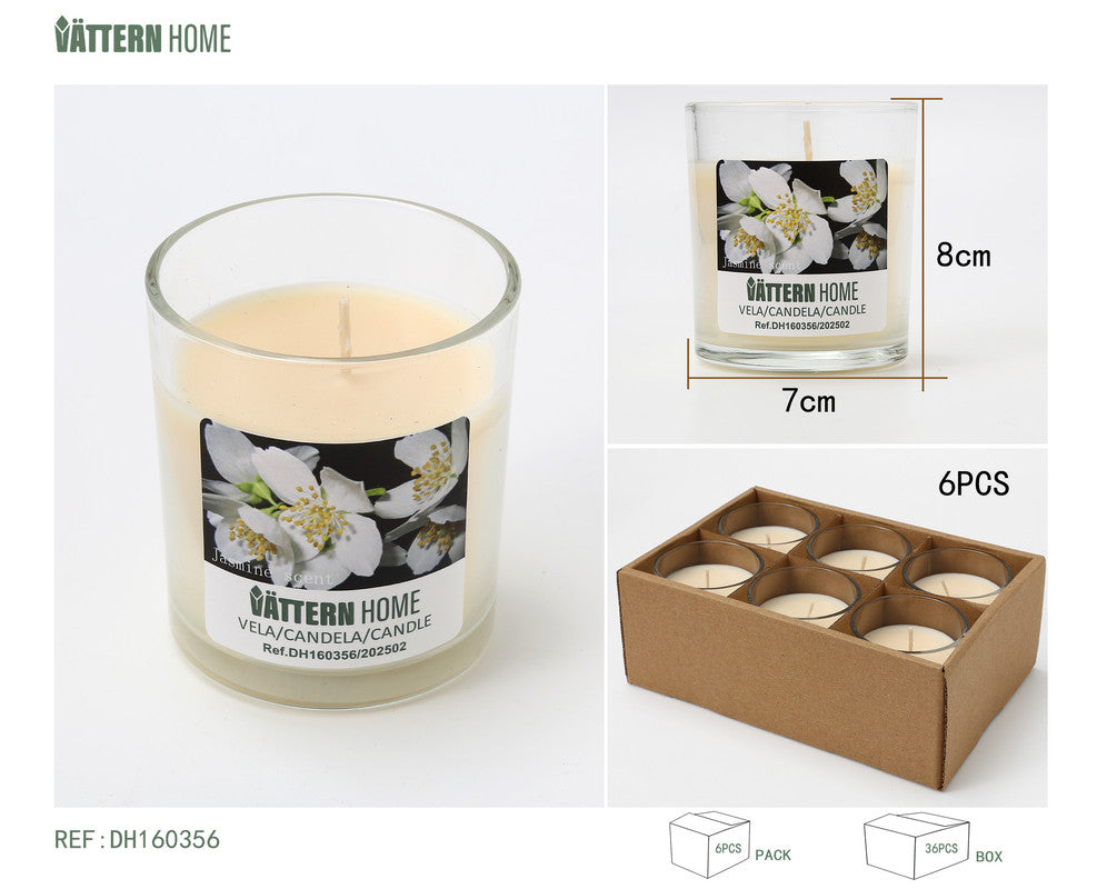 Candela Profumata in Bicchiere – Fragranza Gelsomino