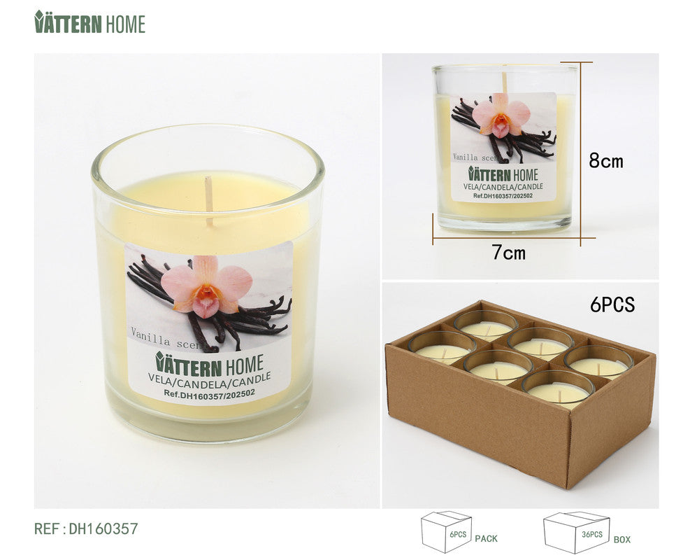 Candela Profumata in Bicchiere – Fragranza Vaniglia