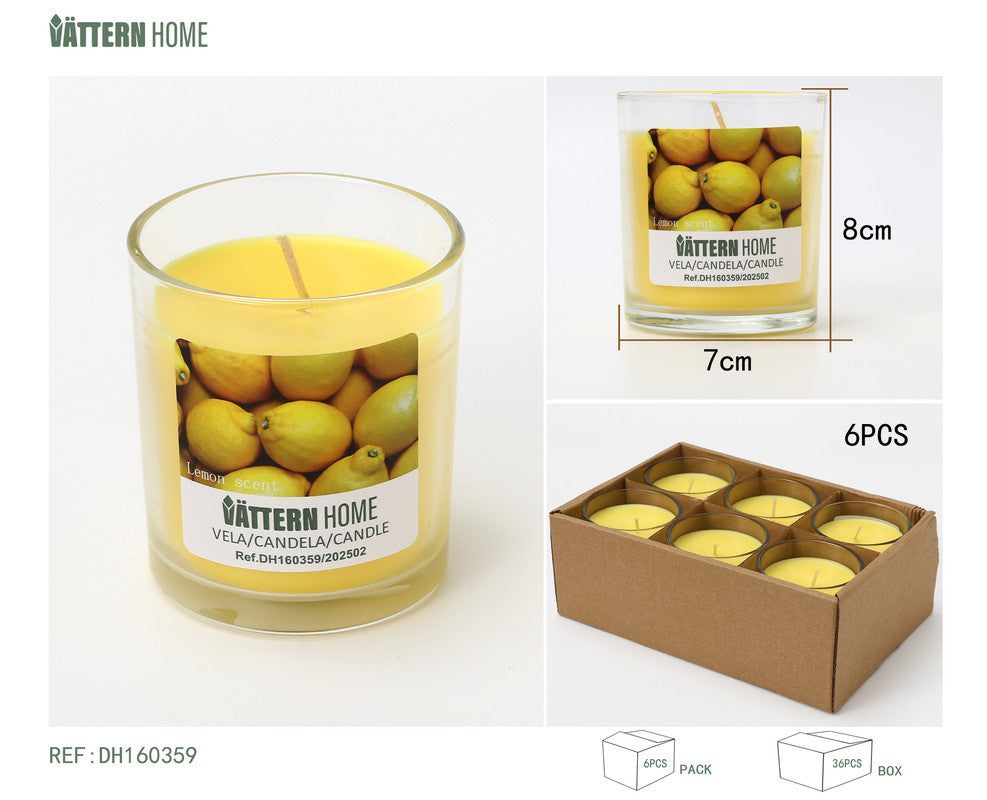 Candela Profumata in Bicchiere – Fragranza Limone