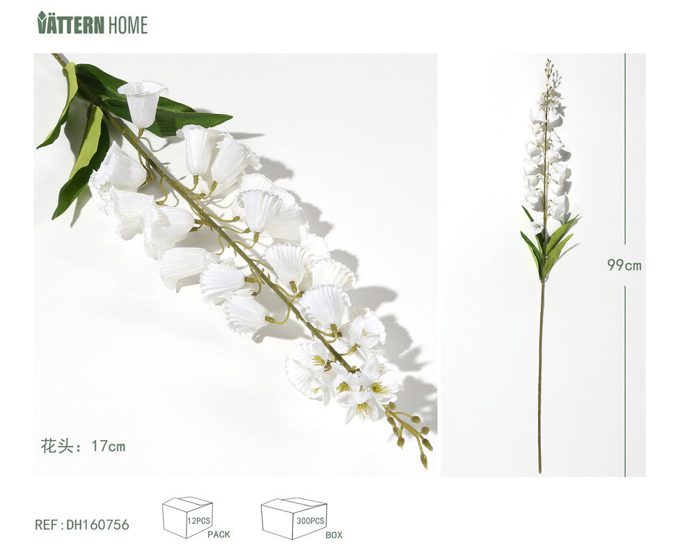 Fiore Artificiale a Stelo Lungo Bianco