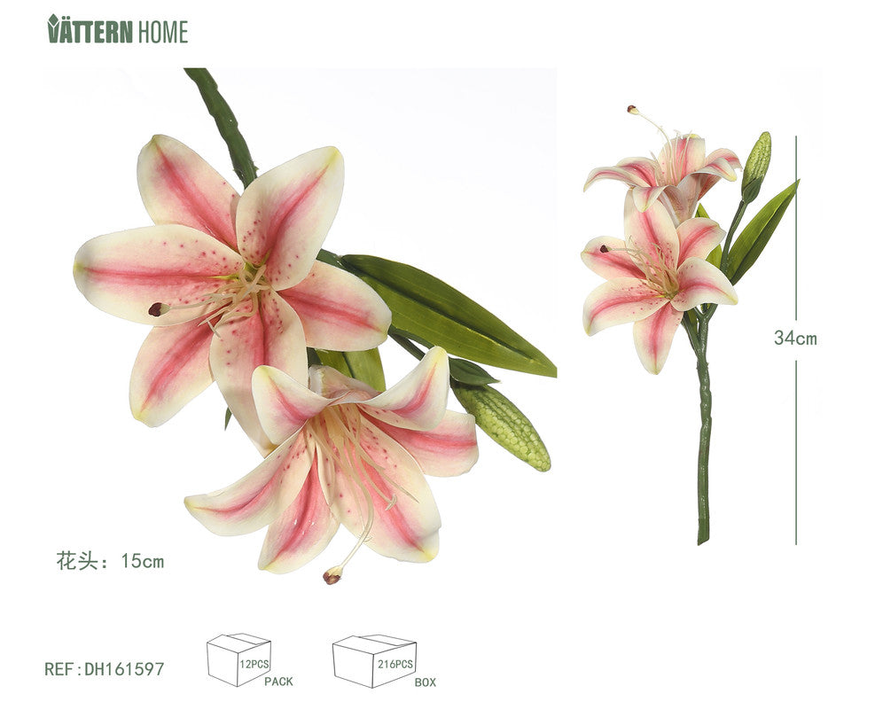 Fiore Artificiale Giglio Rosa – Real Touch