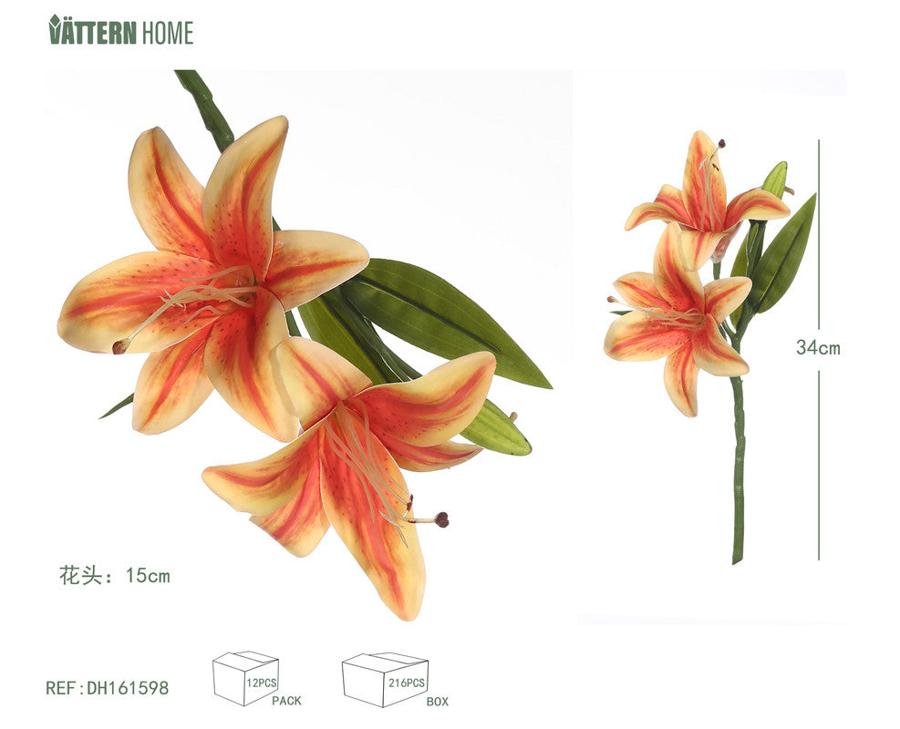 Fiore Artificiale Giglio Arancione – Real Touch