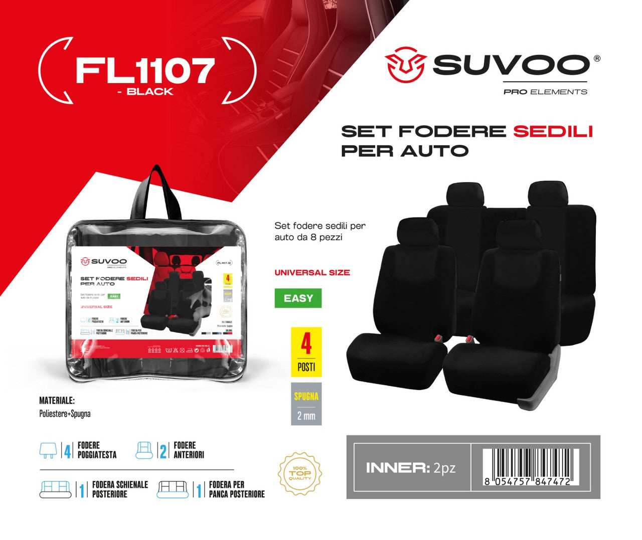 SET 8 PZ COPRISEDILE PER AUTO