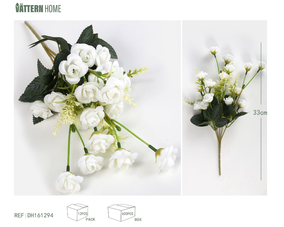 Pianta Artificiale in Vaso di Metallo con Fiocco