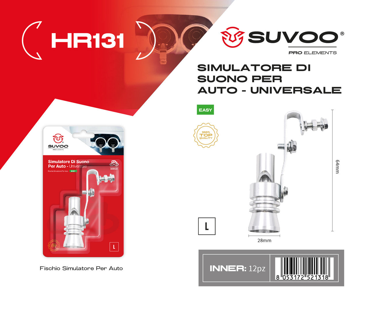 Fischietto Marmitta Auto L