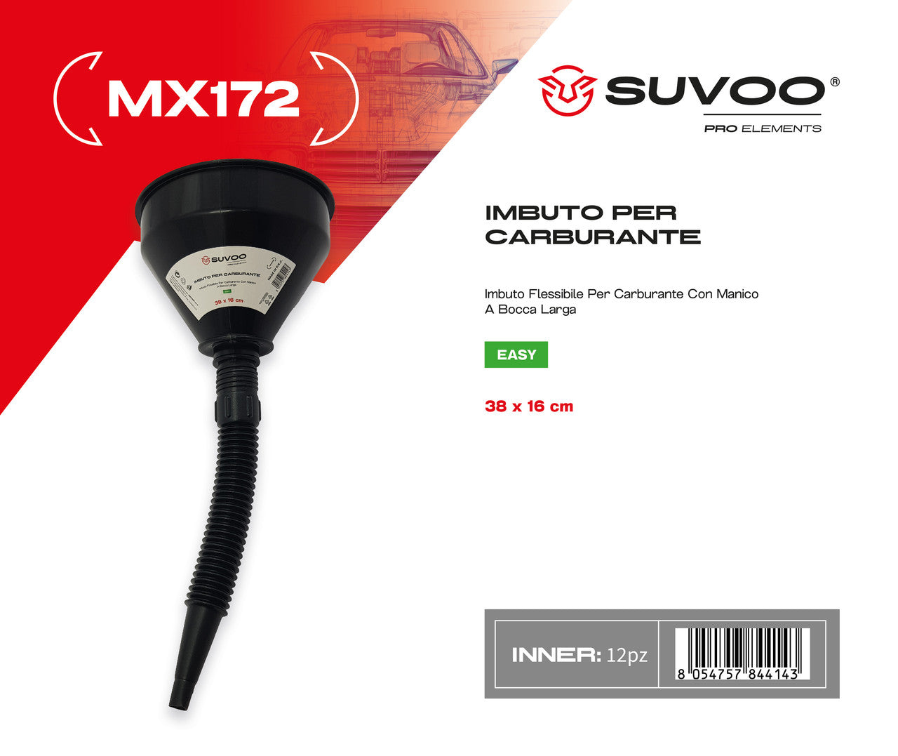 IMBUTO CON TUBO FLESSIBILE D.16