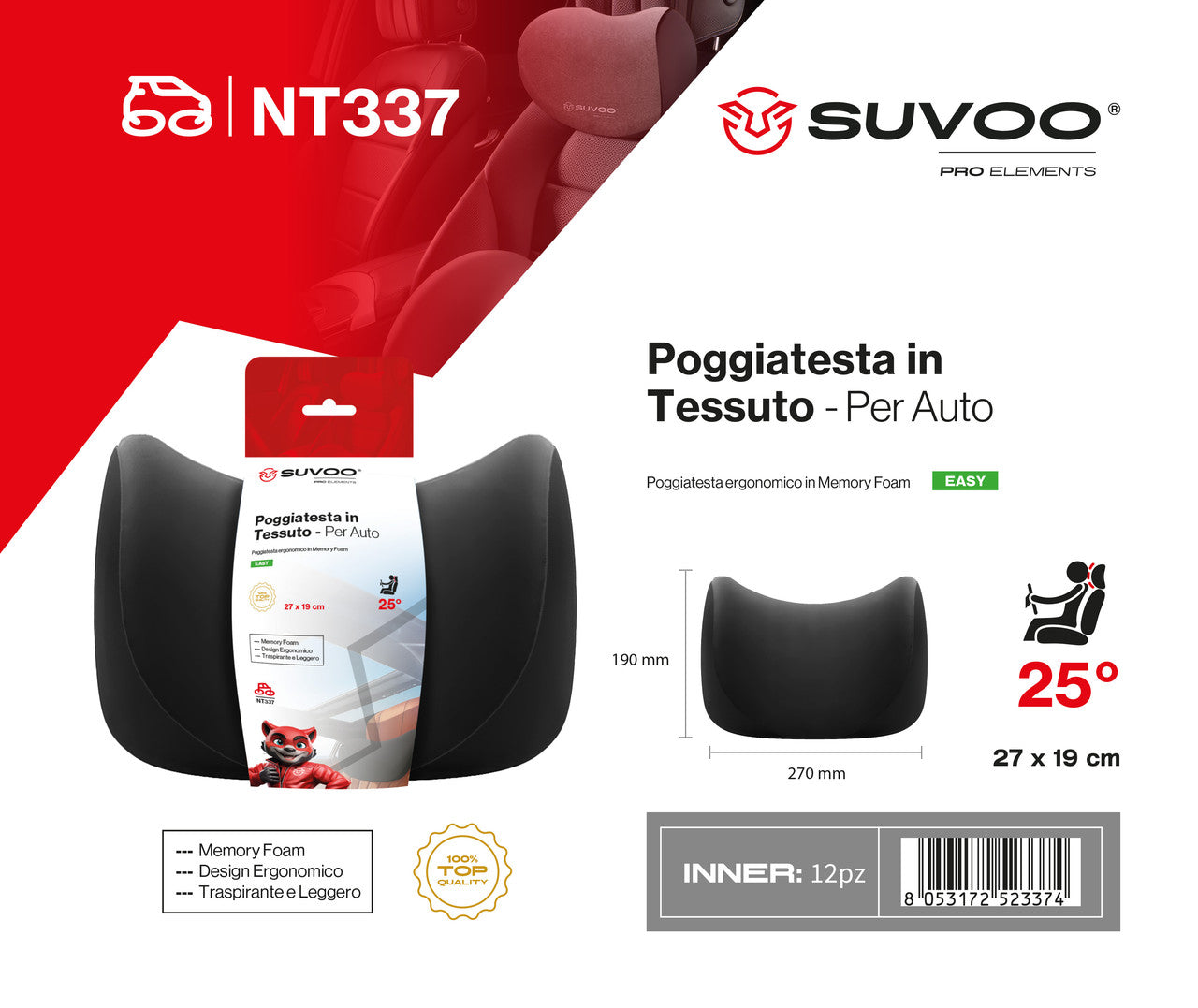 CUSCINO POGGIATESTA AUTO