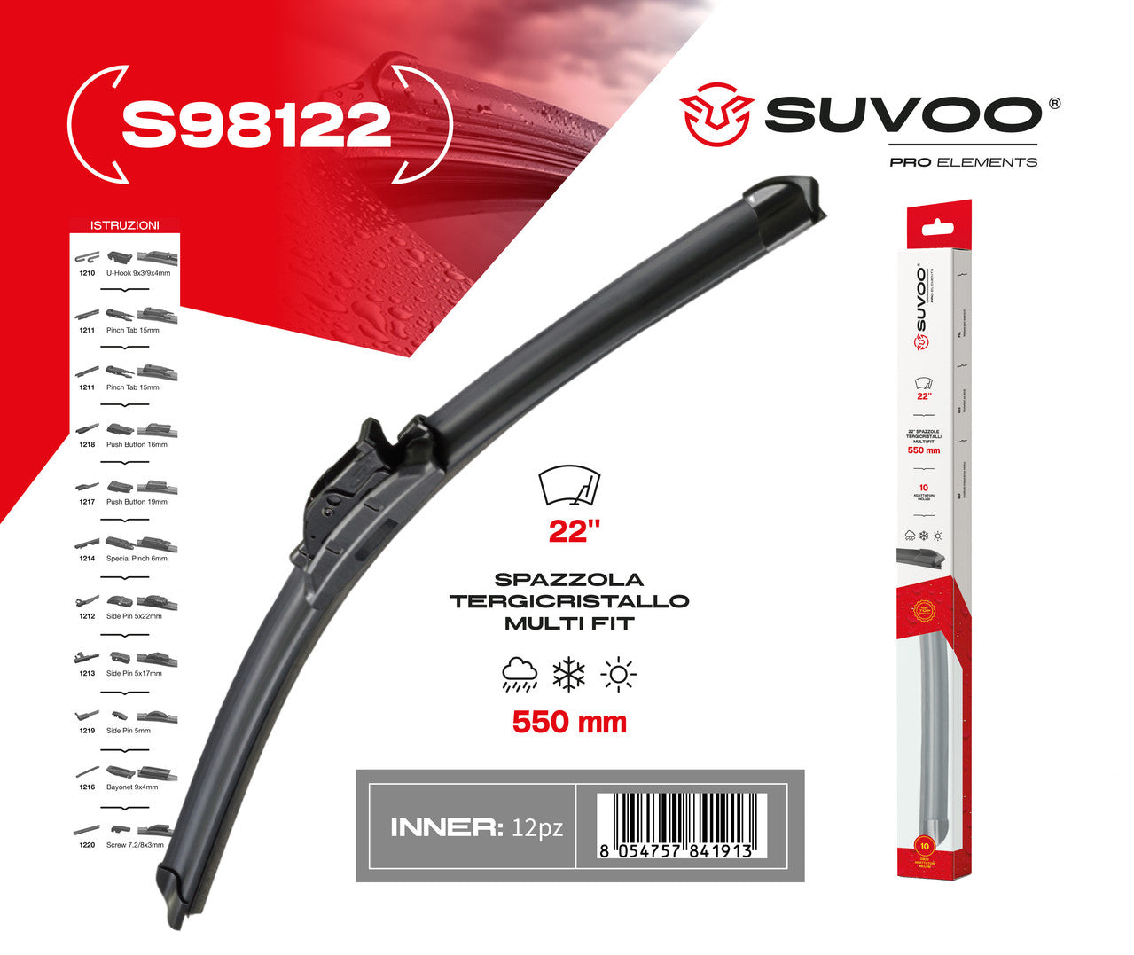 SPAZZOLE TERGICRISTALLO 22