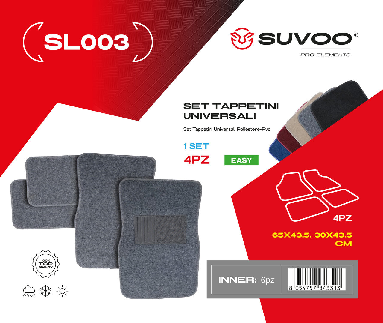 TAPPETINI AUTO SET 4PZ