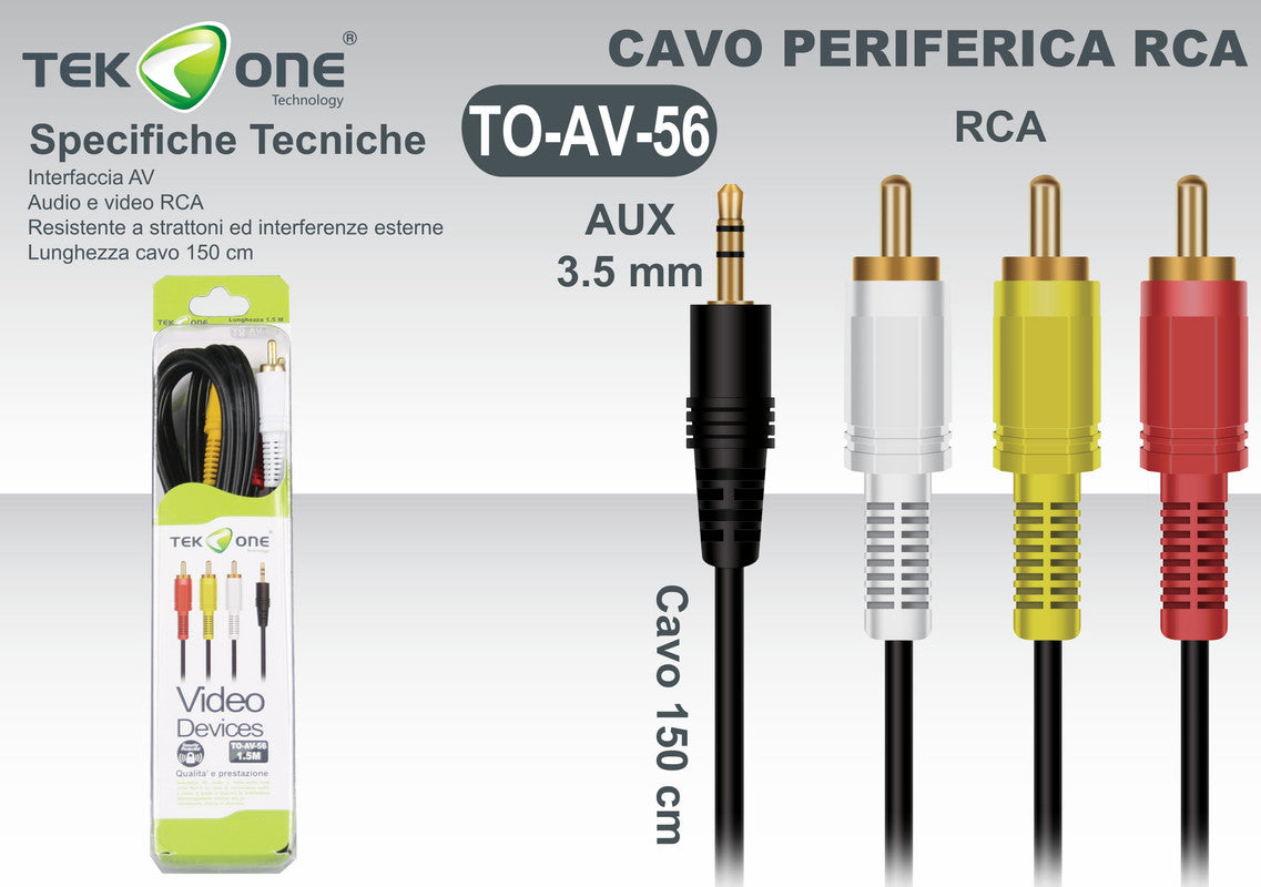 CAVO RCA/AUX 1.5M