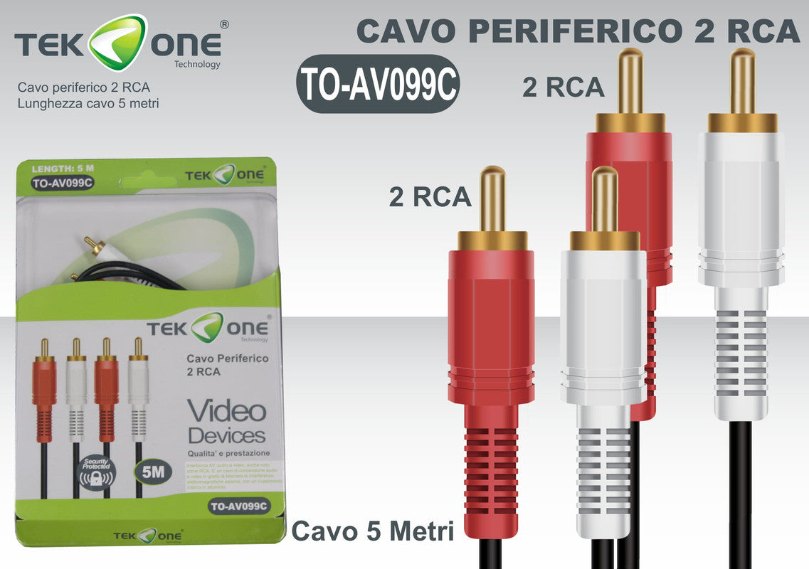 CAVO DUE RCA 5M