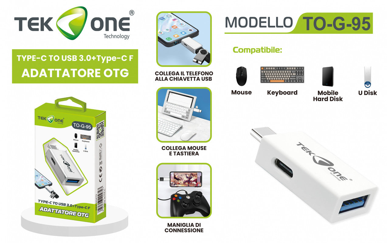 ADATTATORE USB-C OTG 2IN1 USB 3.0